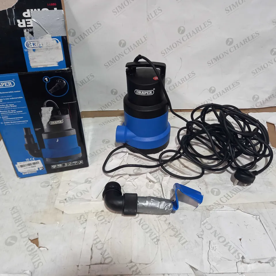 DRAPER 98911 SUBMERSIBLE CLEAN WATER PUMP, 250W