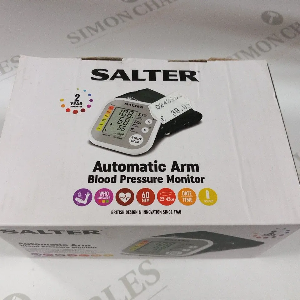 BOXED SALTER AUTOMATIC ARM BLOOD PRESSURE MONITOR