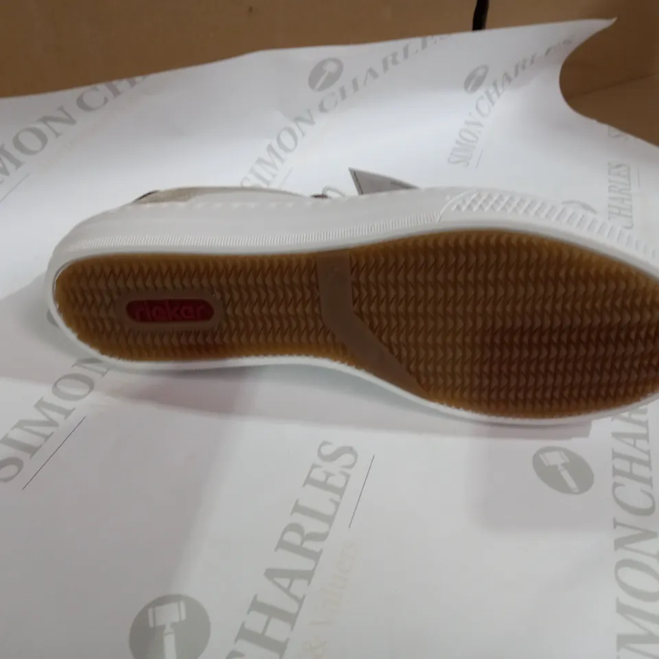 RIEKER WHITE AND BROWN SHOE SIZE 6.5