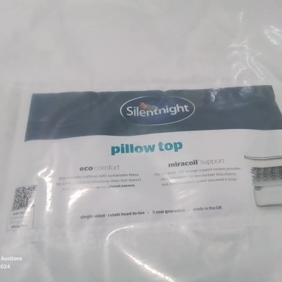 QUALITY BAGGED SILENT NIGHT DOUBLE PILLOW TOP MIRACOIL SUPPORT MATTRESS