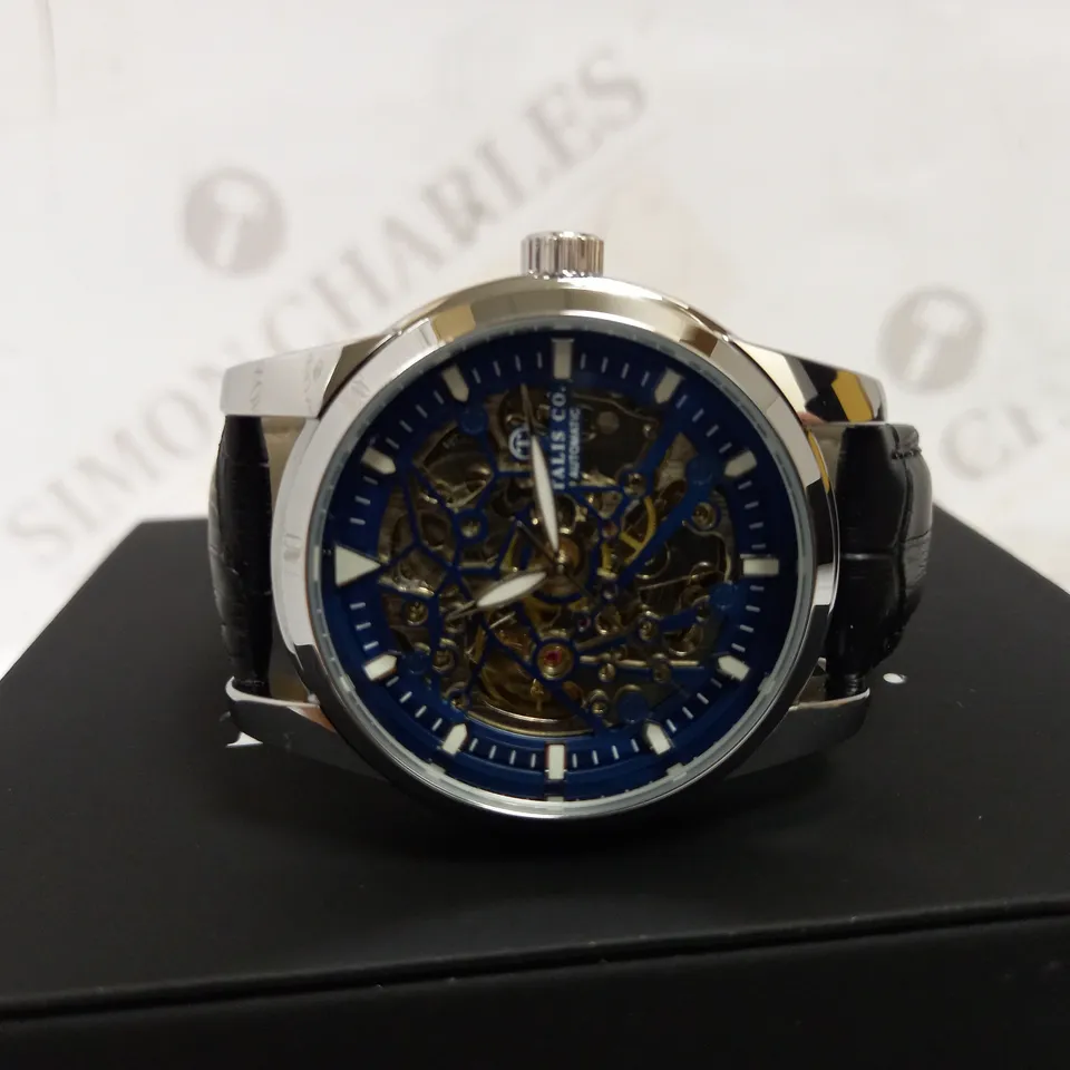 TALIS SKELETON LEATHER STRAP WRISTWATCH RRP £515