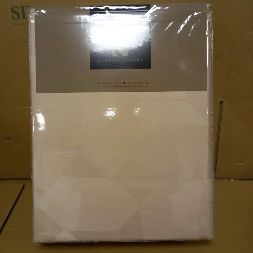K BY KELLY HOPPEN 100% COTTON 5 PIECE SPIRAL DUVET SET NUDE DOUBLE