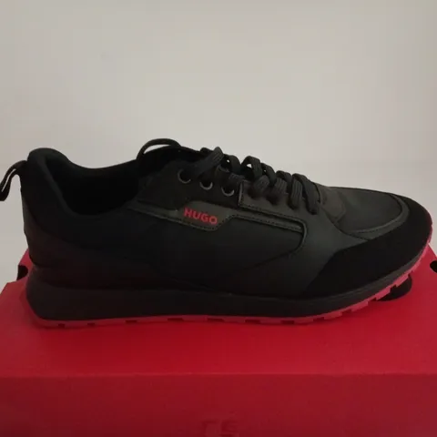 HUGO BOSS BLACK RED TRAINERS UK 9 BOXED