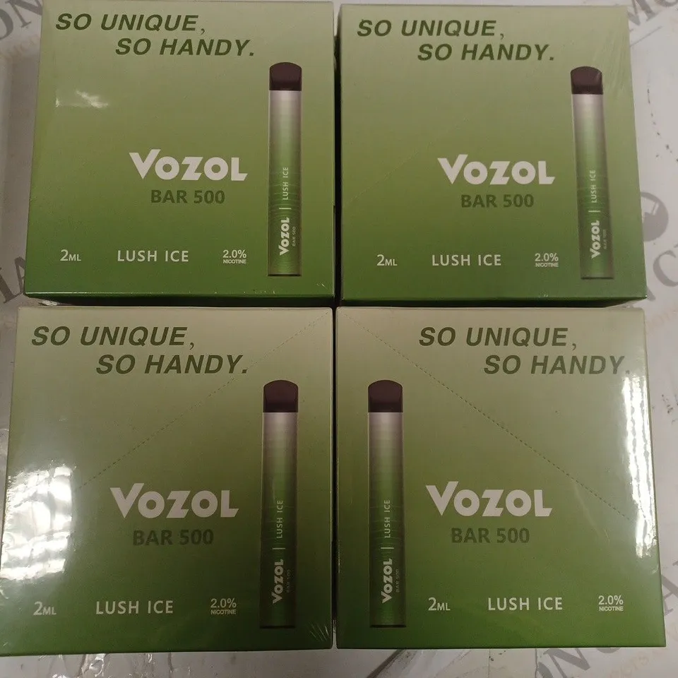 BOX OF 40 VOZOL 2% BAR 500 LUSH ICE E-CIGARETTES