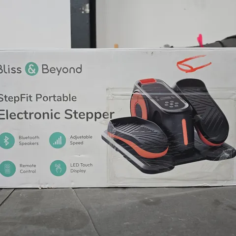 BOXED BLISS & BEYOND STEPFIT PORTABLE ELECTRONIC STEPPER