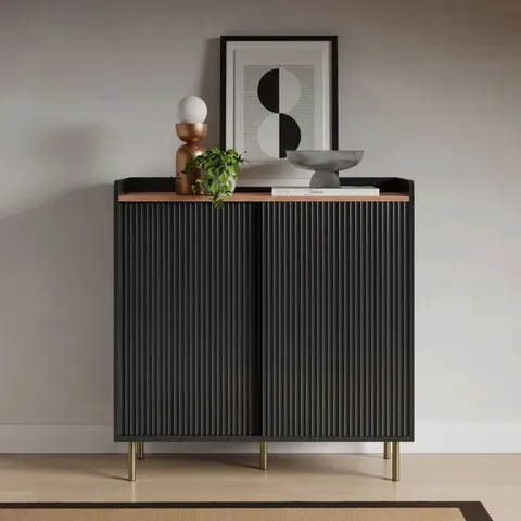 BOXED GEORGI SMALL SIDEBOARD - BLACK (1 BOX)