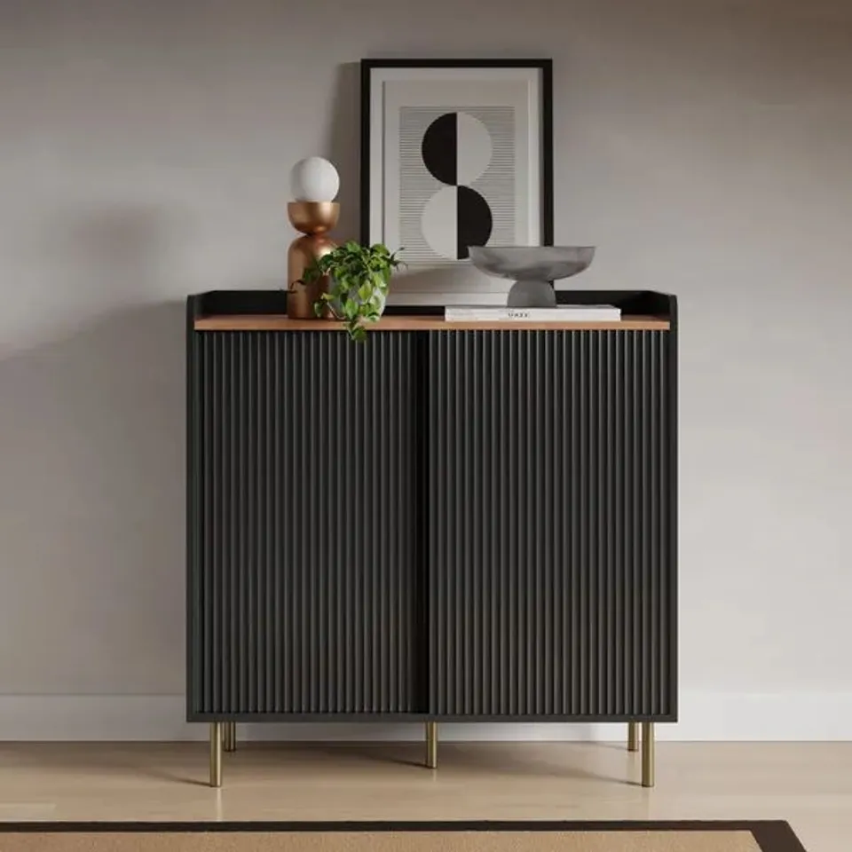 BOXED GEORGI SMALL SIDEBOARD - BLACK (1 BOX)