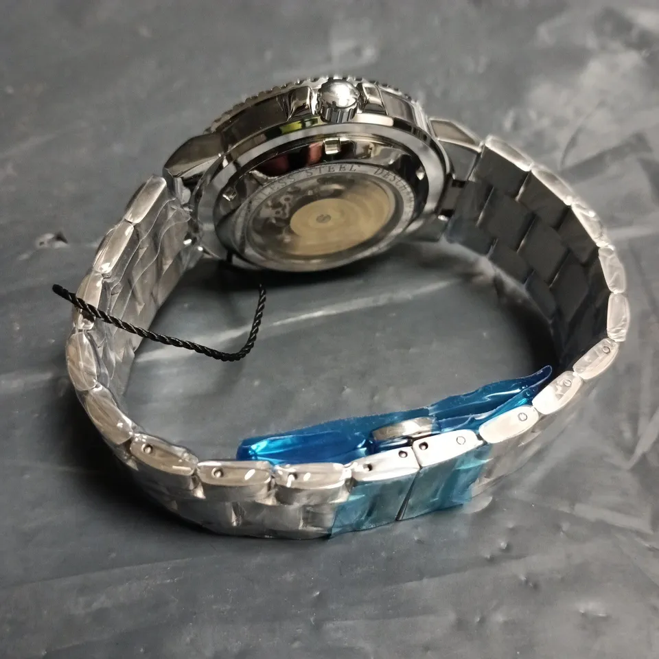 MENS AUTOMATIC DESCHAMPS & CO WATCH – SKELETON DIAL – GLASS EXHIBITION BACK CASE