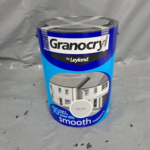 LEYLAND GRANOCRYL SMOOTH MASONRY IN GREY SKIES 5L - COLLECTION ONLY