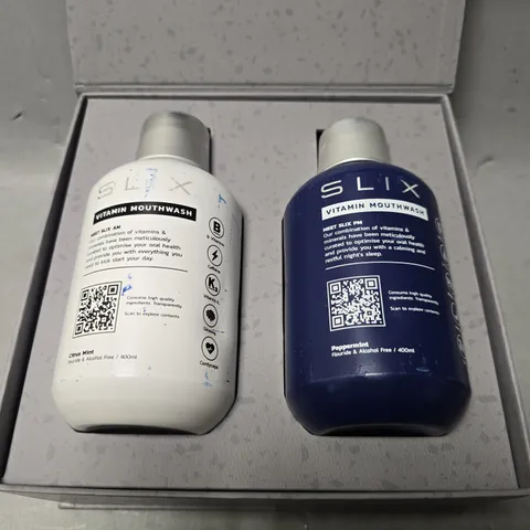 BOXED SLIX MOUTHWASH TO INCLUDE - PEPPERMINT & CITRUS MINT 