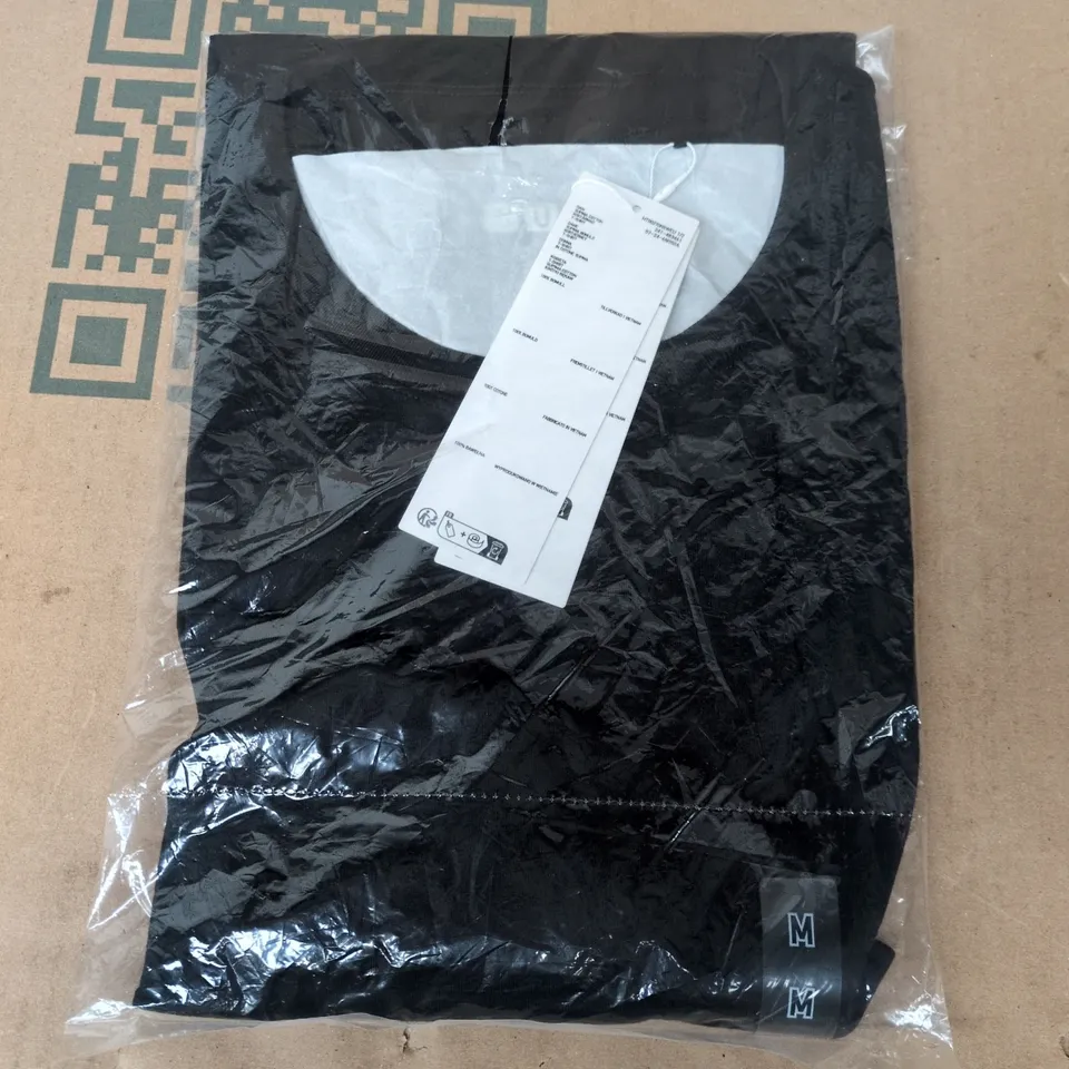 BAGGED UNIQLO WOMENS SUPIMA COTTON T-SHIRT IN BLACK - MEDIUM