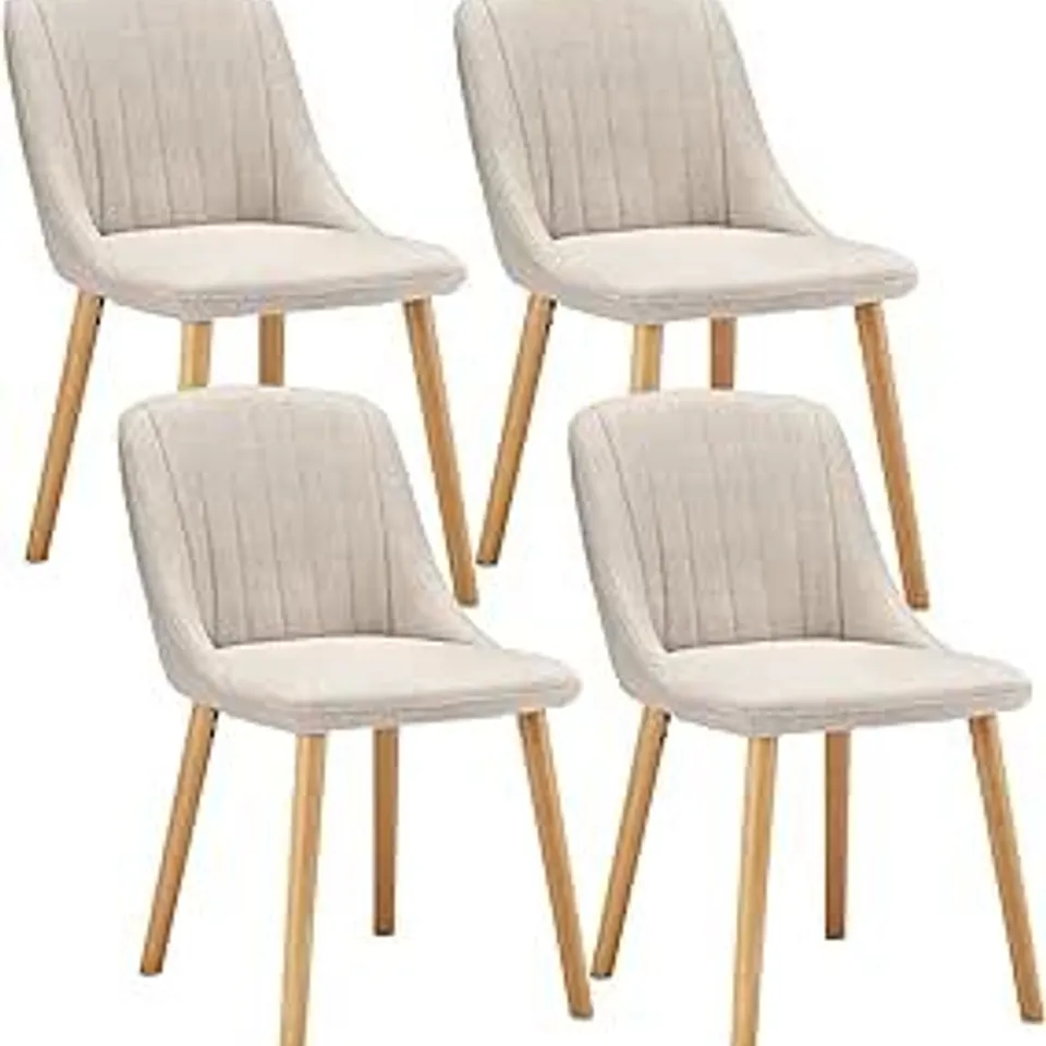 BOXED DINING CHAIRS (SET OF 4) - BEIGE (1 BOX)