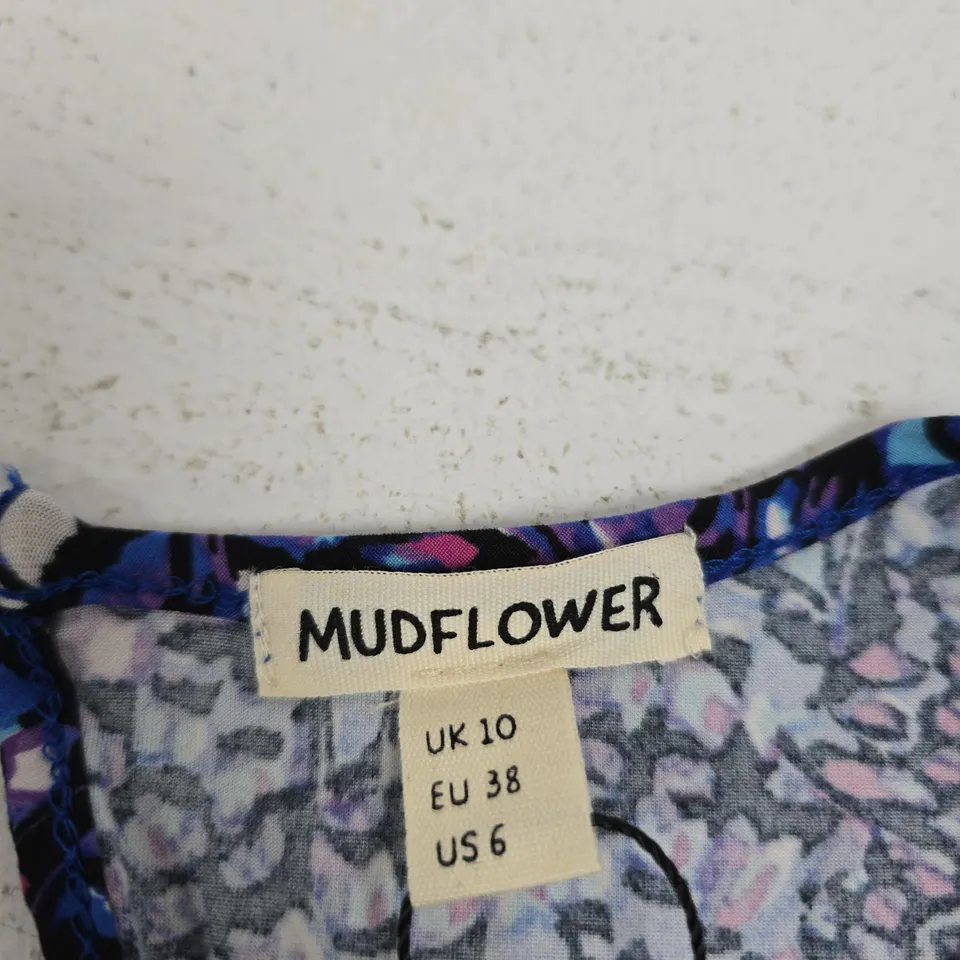 MUDFLOWER WOMEN’S PATTERNED DRESS – LONG SLEEVED, UK 10 (EU 38, US 6)