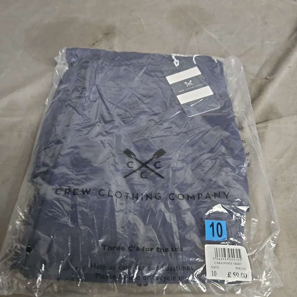 CREW CLOTHING CARA PONTE SKIRT – NAVY – UK 10