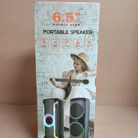 PORTABLE SPEAKER – 6.5\" DOUBLE HORN, CS-6603/CS-6604 (BOXED)