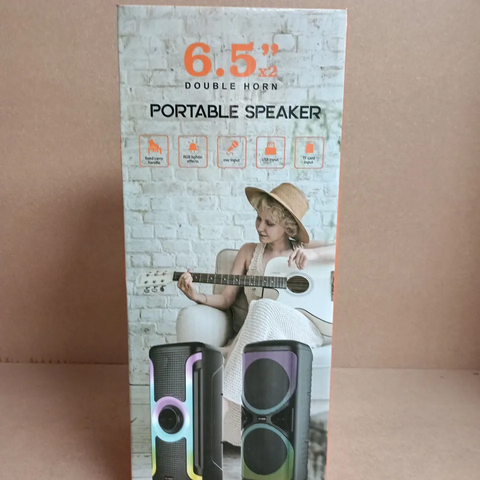 PORTABLE SPEAKER – 6.5\" DOUBLE HORN, CS-6603/CS-6604 (BOXED)