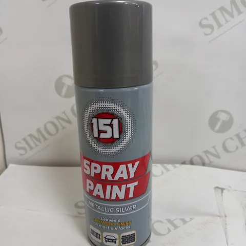 BOX OF 12 X 151 METALLIC SILVER SPRAY PAINT