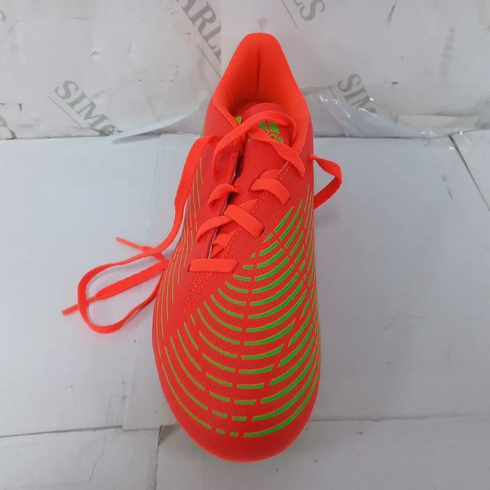 ADIDAS PREDATOR EDGE.4 FOOTBALL BOOTS IN ORANGE/LIME GREEN - UK 4.5