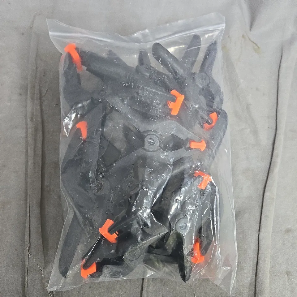 Nylon Spring Clamps Set – 10 pieces, 6-inch & 4-inch, orange tips (NEW)