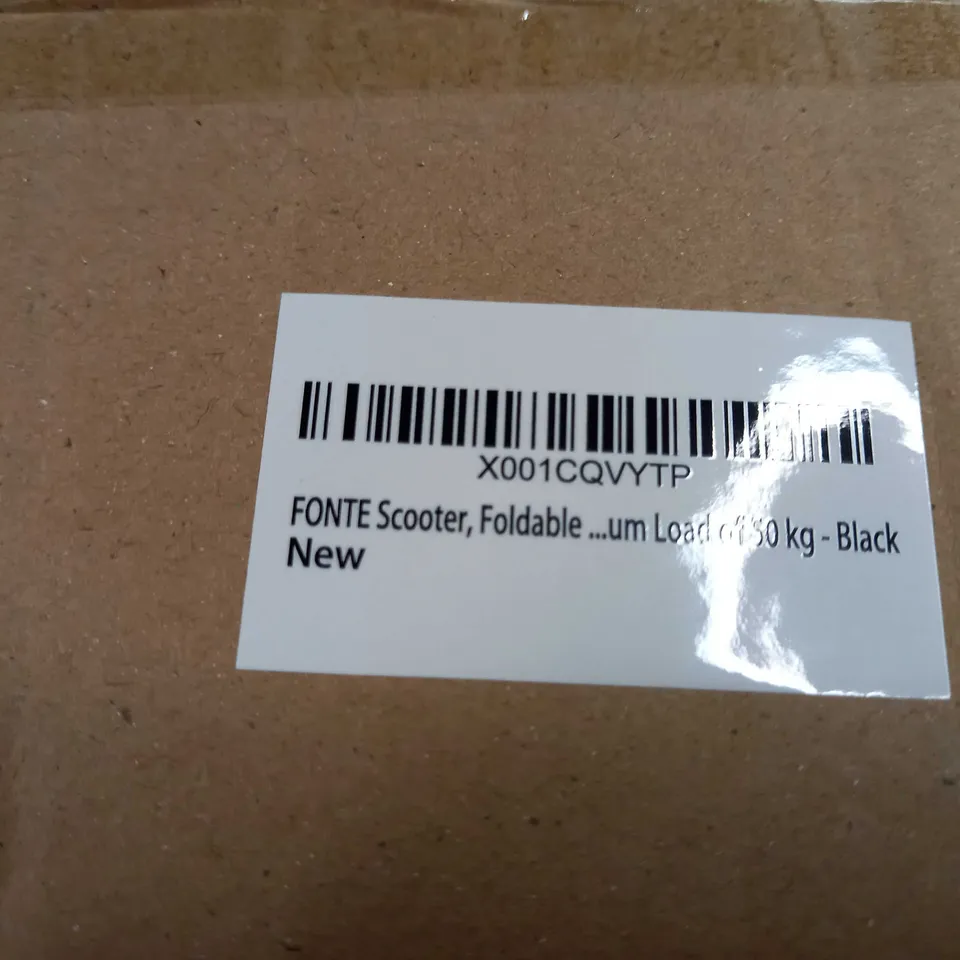 BOXED/PACKAGED FONTE  BLACK/YELLOW DETAILED FOLDABLE SCOOTER
