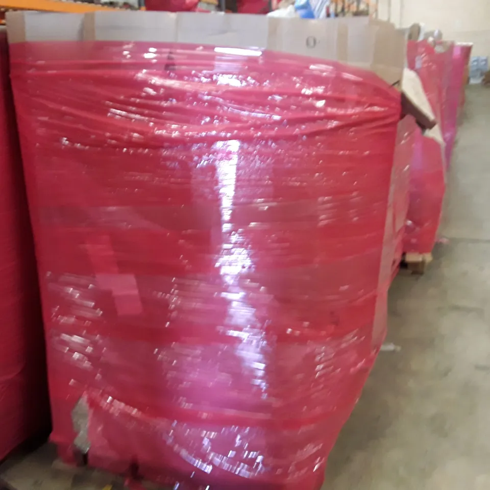 PALLET OF ASSORTED HOUSEHOLD GOODS TO INCLUDE UMBRELLAS, BLINDS AND FURNITURE ECT
