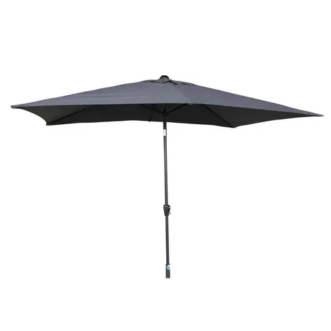 BOXED 220CM TILT MARKET PARASOL - GREY