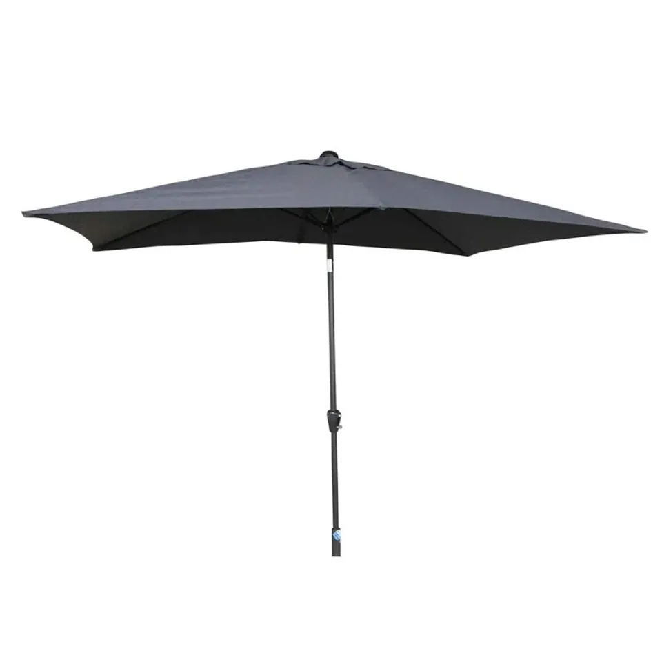 BOXED 220CM TILT MARKET PARASOL - GREY
