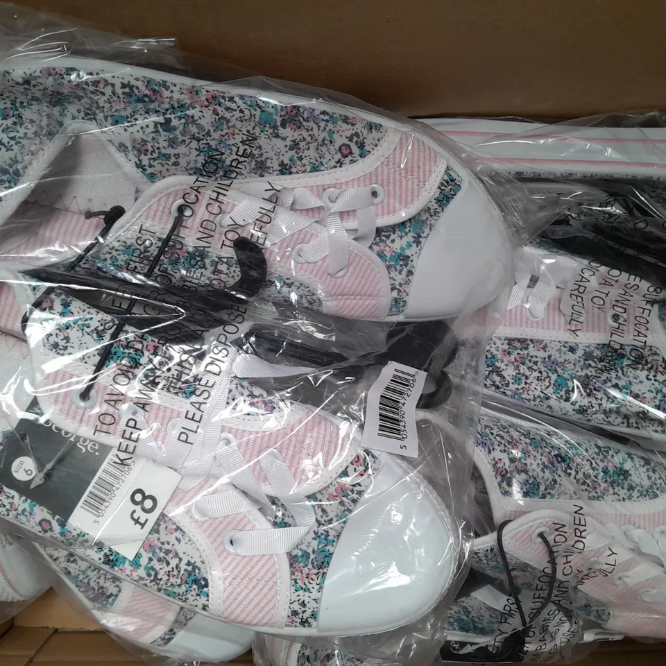 BOX OF APPROXIMATELY 10 ASSORTED PAIRS OF SHOES AND FOOTWEAR ITEMS IN VARIOUS STYLES AND SIZES TO INCLUDE W.S SHOES, LOVE YOUR SHOES, ETC