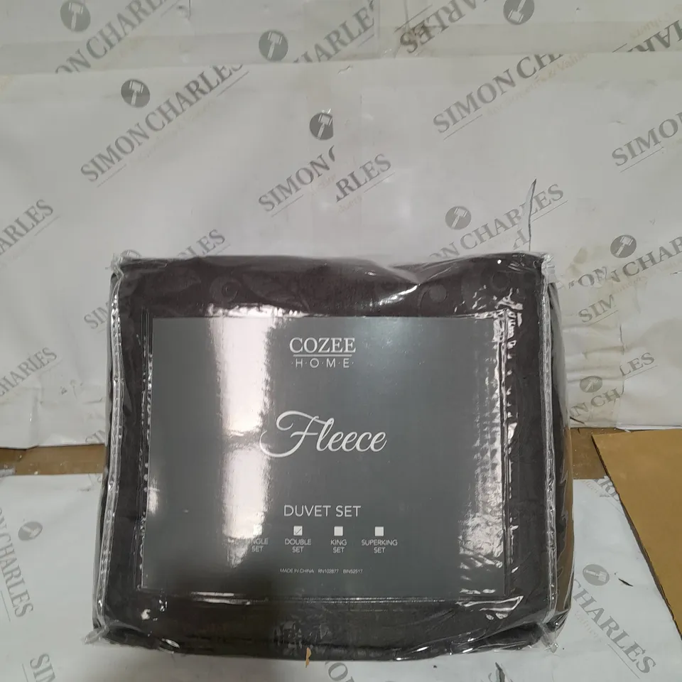 BOXED COZEE HOME FLEECE DUVET SET - DOUBLE