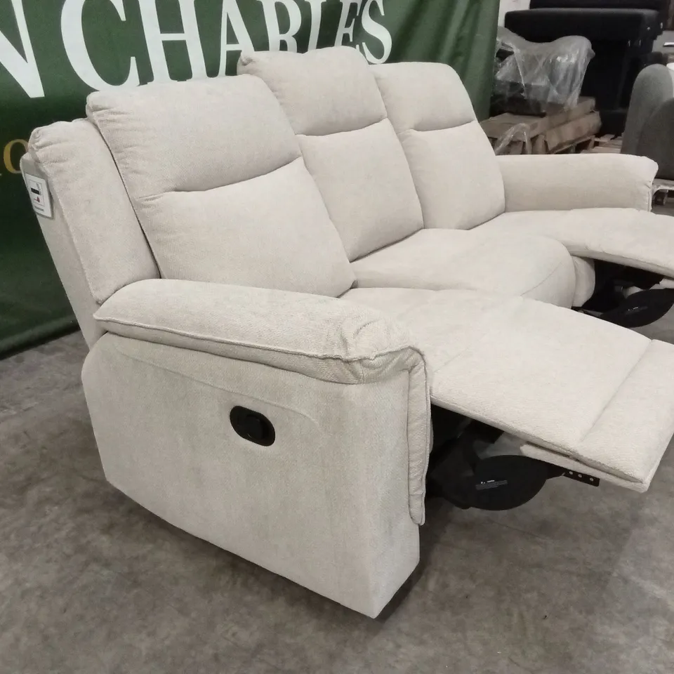 MIRO 3 SEATER MANUAL FABRIC RECLINER SOFA