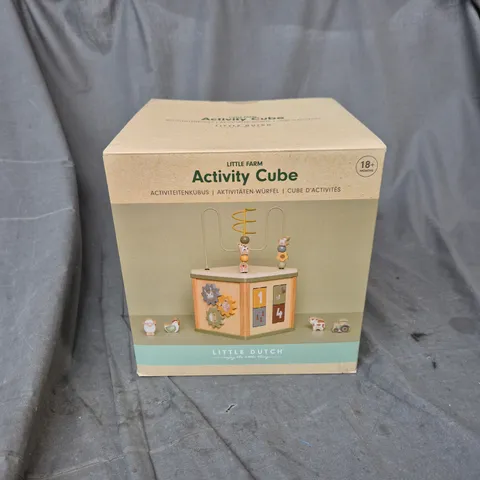LITTLE FARM ACTIVITY CUBE BY LITTLE DUTCH – BOXED