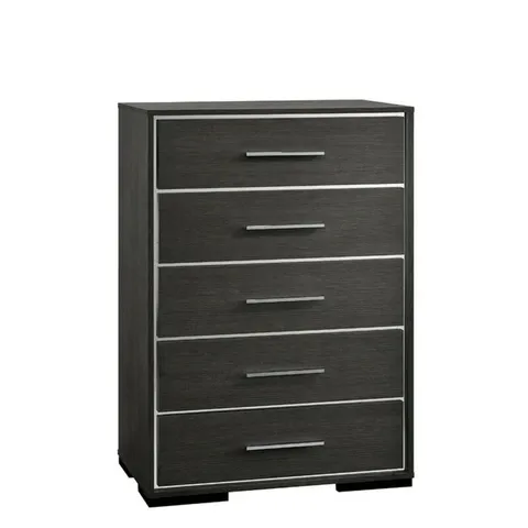 BOXED VIDA DESIGNS RIANO MISTAYA 5 DRAWER CHEST 75CM BLACK