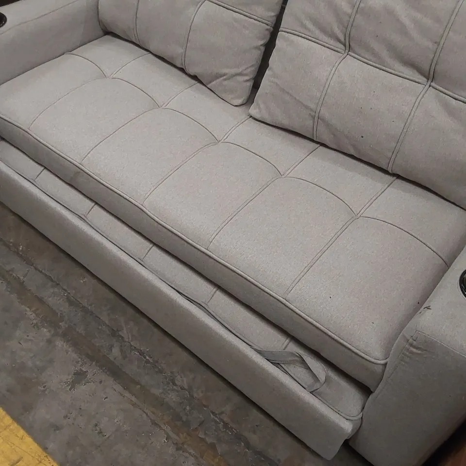 QUALITY DESIGNER FABRIC UPHOLSTERED SOFA BED