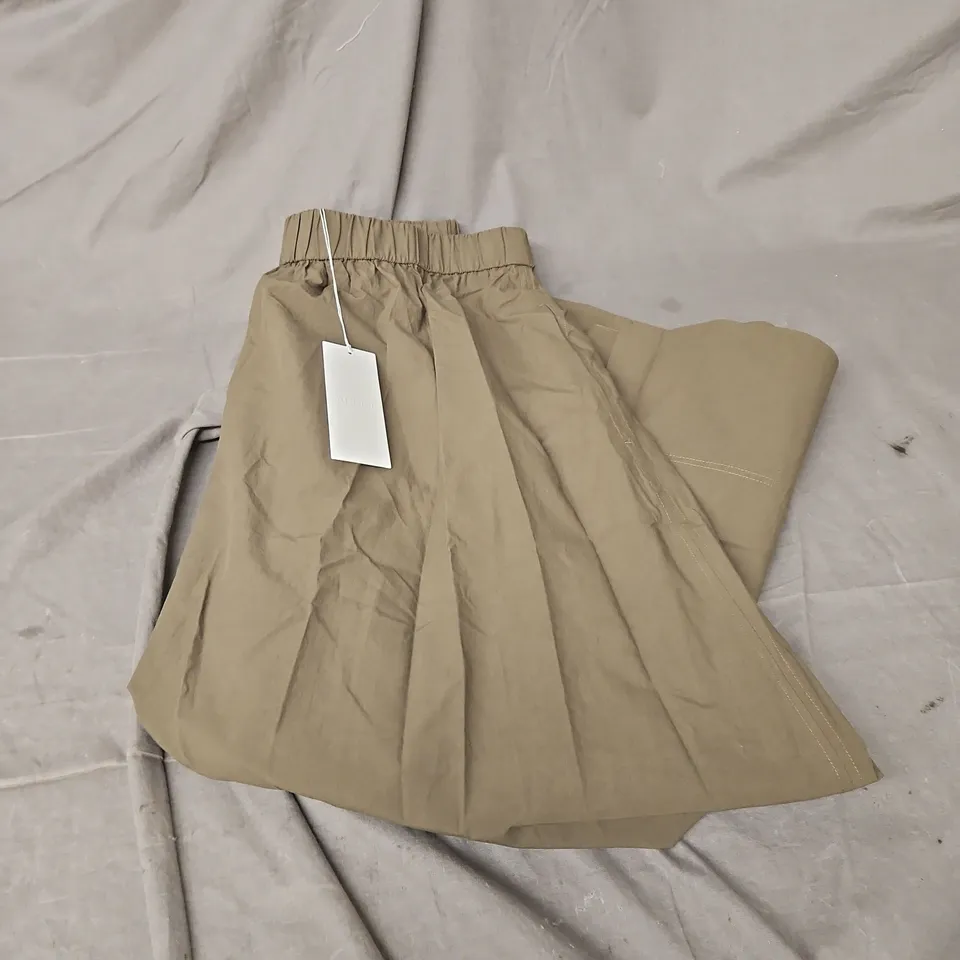 ARKET SPLIT LEG MIDI SKIRT IN DARK OLIVE SIZE 14
