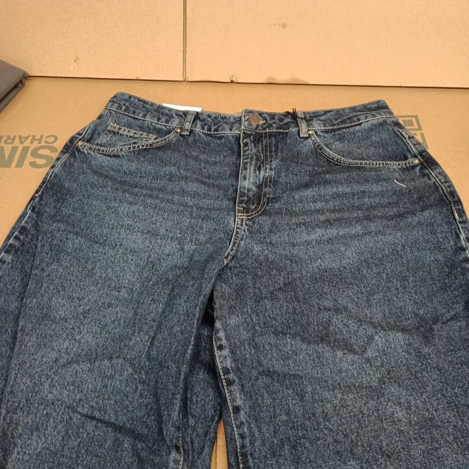NEW LOOK DENIM JEANS – UK 16 SHORT, TAPERED WIDE LEG