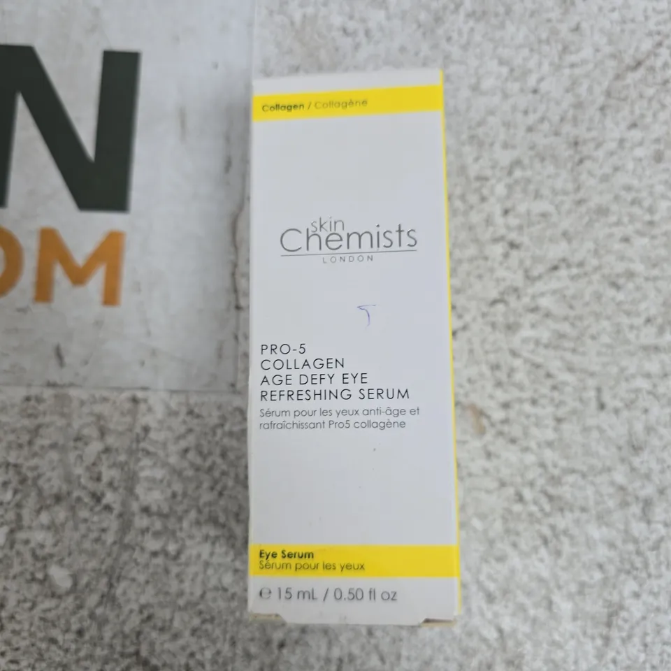 SKINCHEMISTS LONDON PRO-5 COLLAGEN AGE-DEFY EYE REFRESHING SERUM – EYE SERUM 15 ML