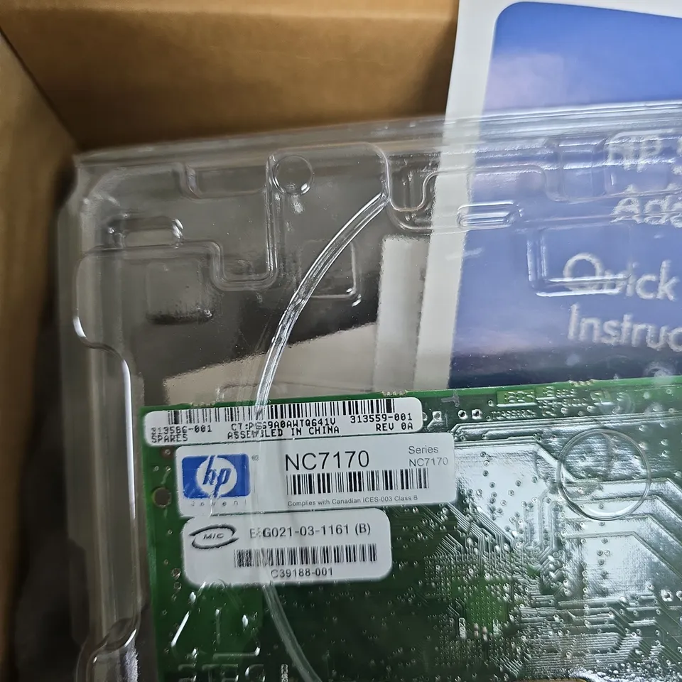 HP NC7170 SERVER ADAPTER PCIE CARD – IN ANTI-STATIC PACKAGING
