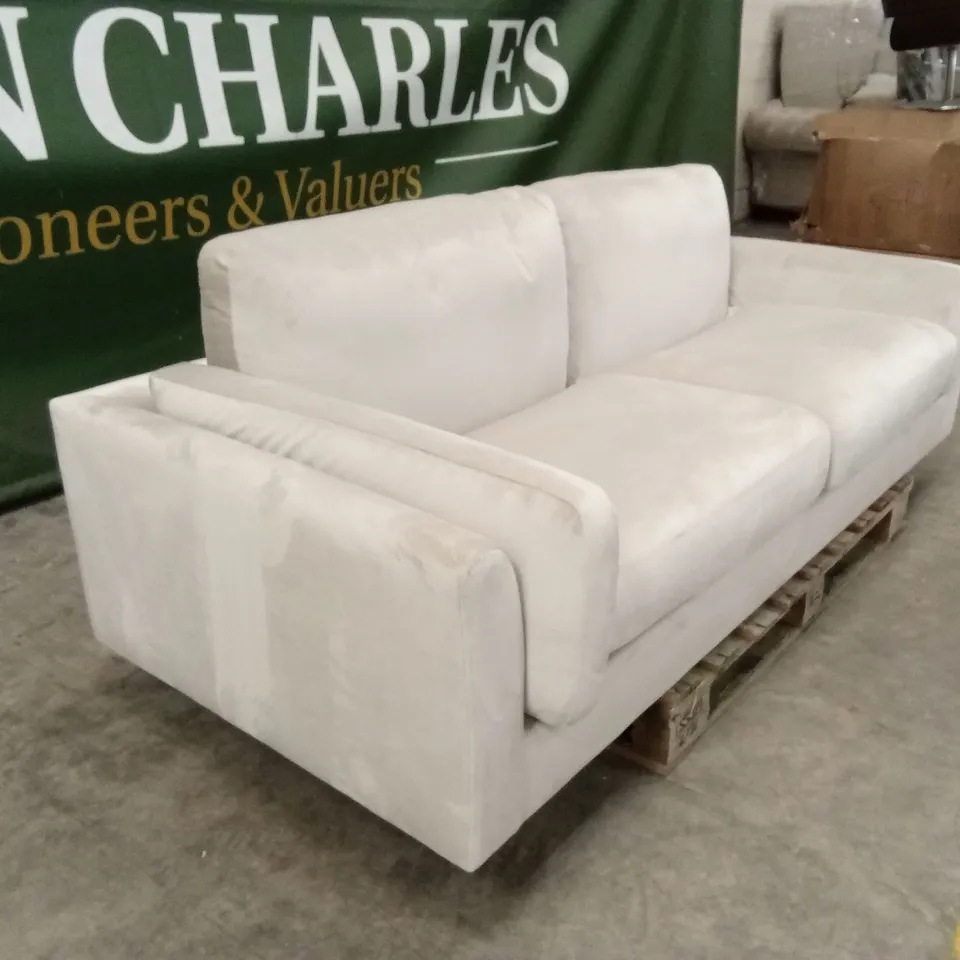 LUCIA 3 SEATER SOFA, CHAMPAGNE HOUSE VELVET