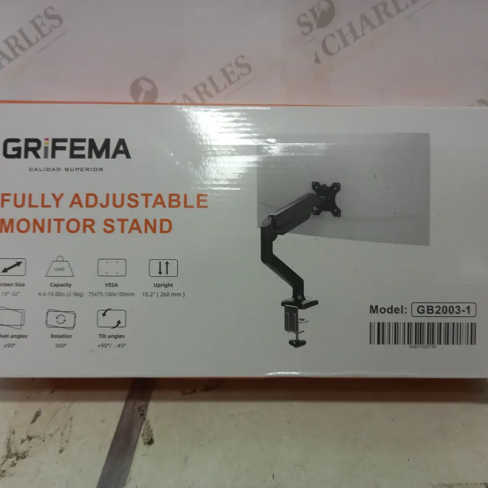 BOXED GRIFEMA FULLY ADJUSTABLE MONITOR STAND 