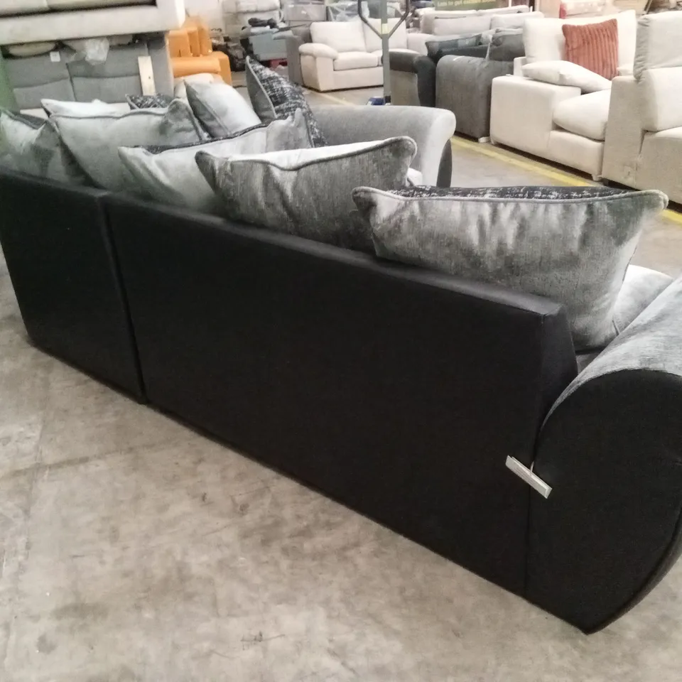 LANA FABRIC AND FAUX LEATHER RIGHT HAND CORNER GROUP RRP £1109