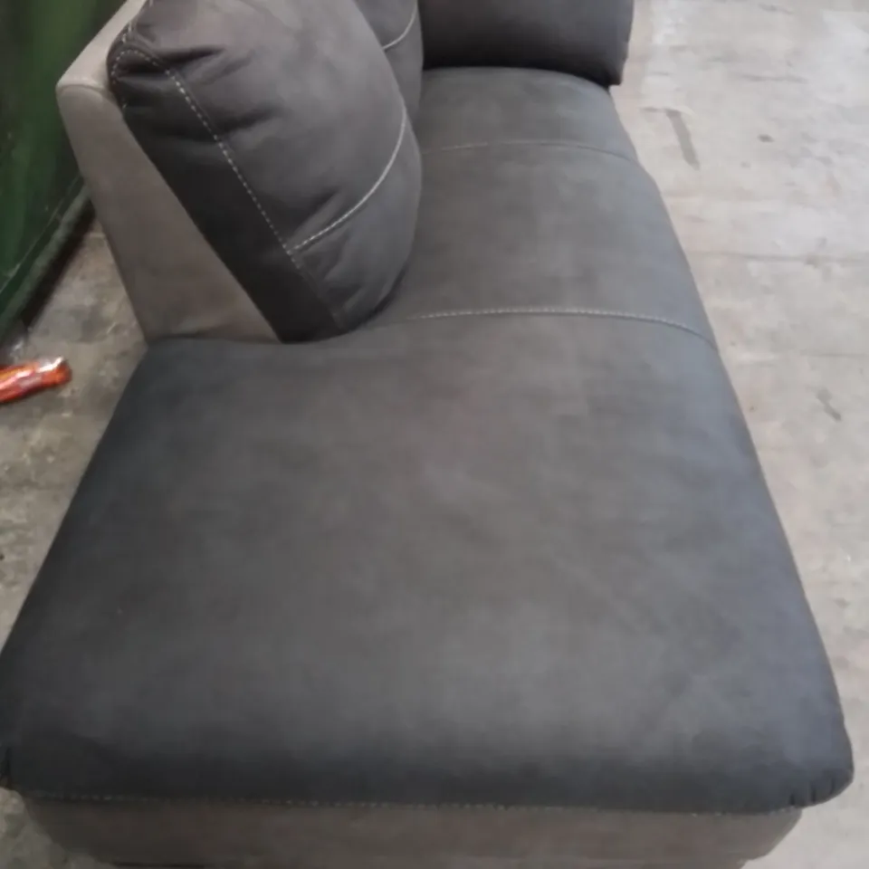 DESIGNER LARGE SOFA SECTION PIECE IN SLATE GREY 