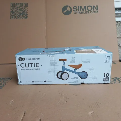 KINDERKRAFT CUTIE MINI BALANCE BIKE AGES 1+ BOXED
