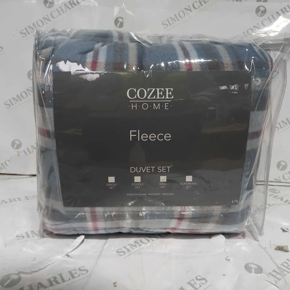 COZEE HOME DUKE BEDDING IN BLUE - KING SIZE