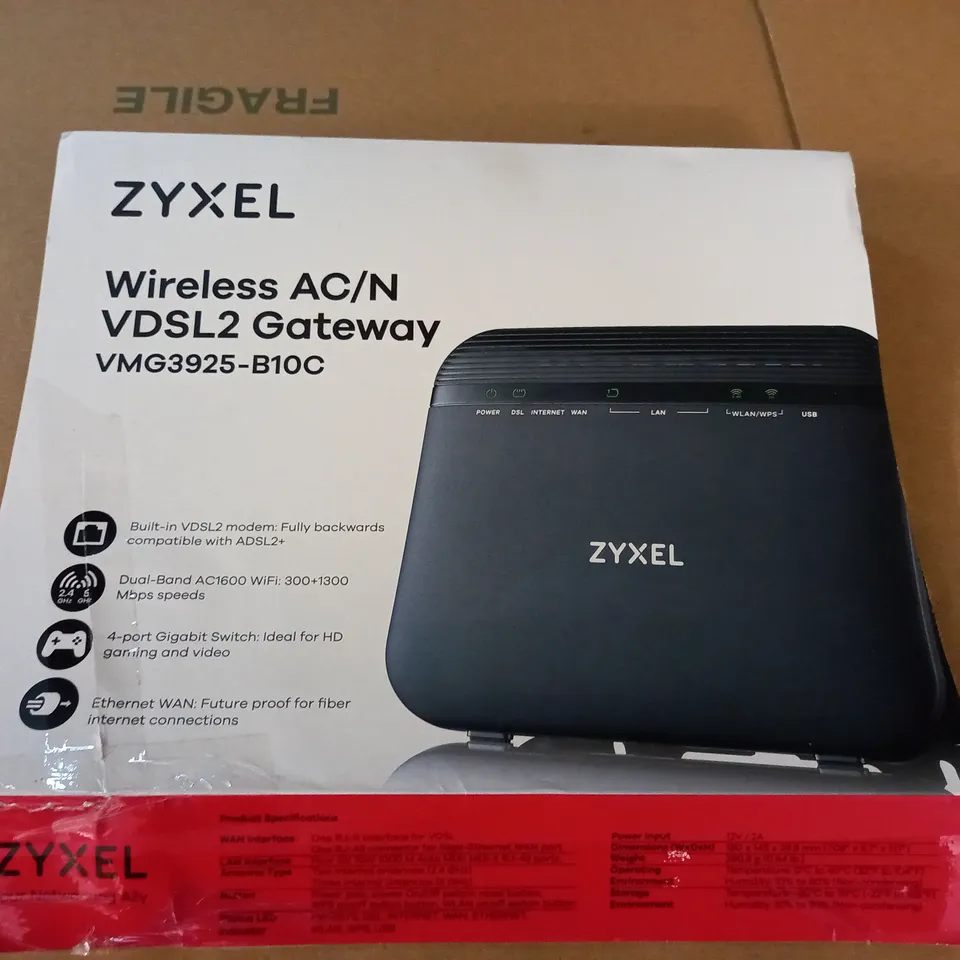 ZYXEL WIRELESS AC/N VDSL2 GATEWAY - VMG3925-B10C