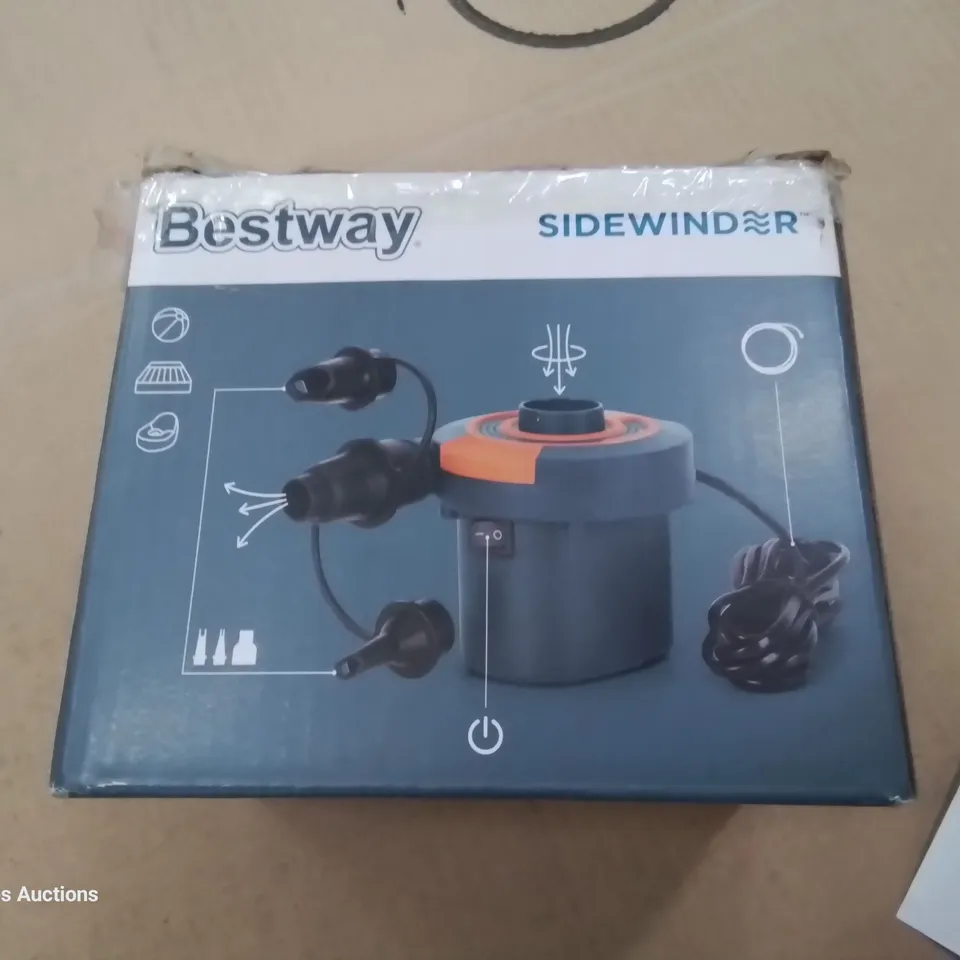 BOXED BESTWAY SIDEWINDER ELECTRIC AIR PUMP