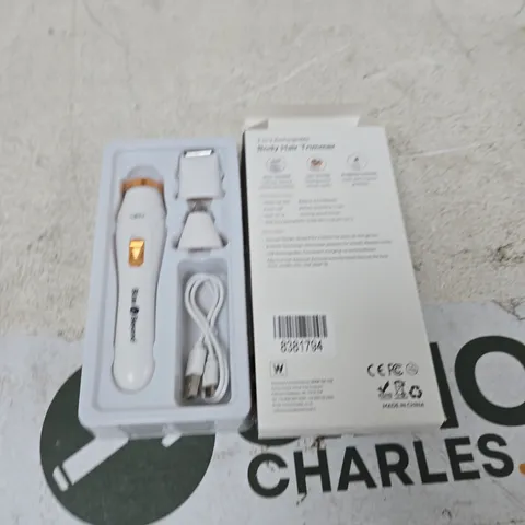 3-IN-1 BODYHAIR TRIMMERβ USB RECHARGEABLE (WHITE WITH ORANGE HEAD), BOXED