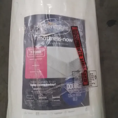 QUALITY BAGGED AND ROLLED SILENTNIGHT MEMORY FOAM DOUBLE MATTRESS 