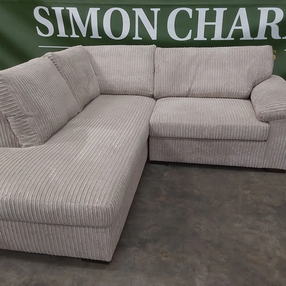 AMALFI STANDARD FABRIC CORDUROY UPHOLSTERED CORNER CHAISE SOFA