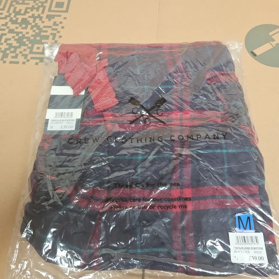 CREW CLOTHING COMPANY CHECK FLANNEL PJ BOTTOMS – MEN'S M