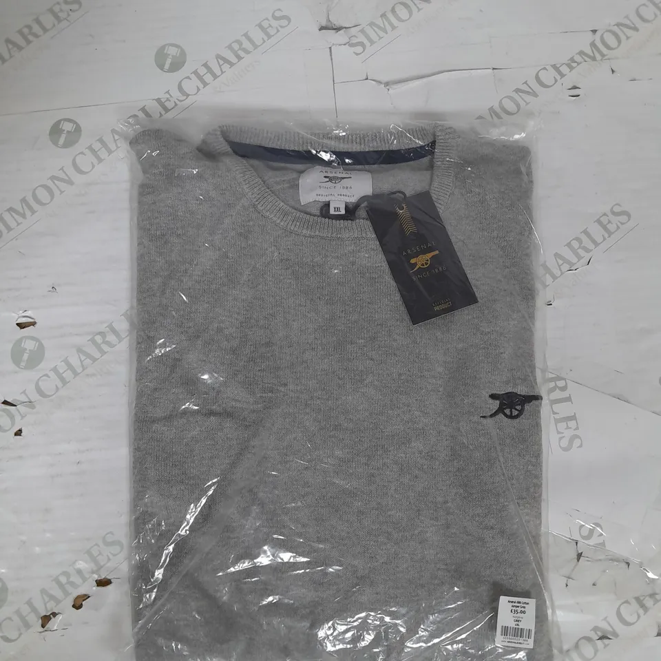 ARSENEL 1886 COTTON JUMPER IN GREY SIZE 2XL